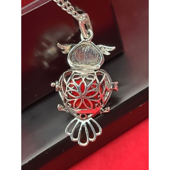 Owl Lava Stone Aromatherapy Essential Oil Beads Diffuser Necklace By Maromalife - Picture 4 of 6